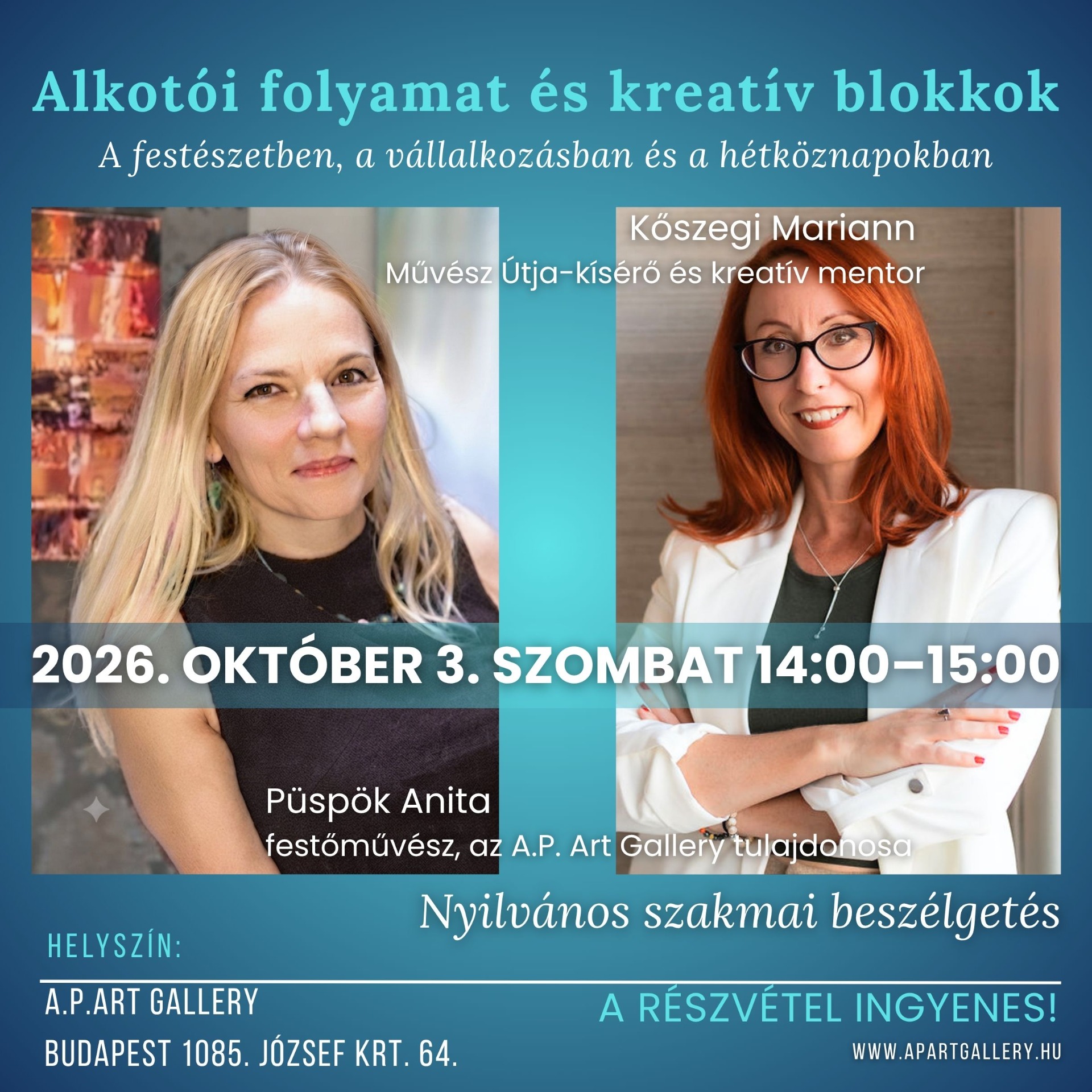Szakmai beszélgetés / Alkotói folyamat és kreatív blokkok